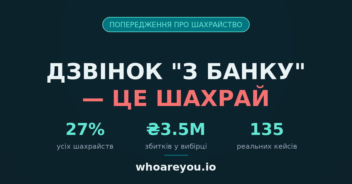 Шахрайські дзвінки з банку — 7 легенд шахраїв